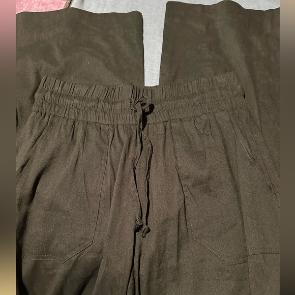 SHORE Black CARGO LINEN PANT size Medium New with Tags!‎ - Picture 3 of 11